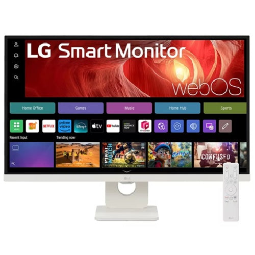 LG 27' 4K UHD IPS Smart Monitor: 3840×2160  (4K UHD), 5 ms response time, 60Hz refresh, ~400‑nit...