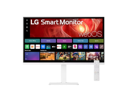 LG 31.5' 4K UHD Smart Monitor with webOS, USB-C PD 65W, AirPlay 2, DCI-P3 90%, Bluetooth, 5ms, 60...