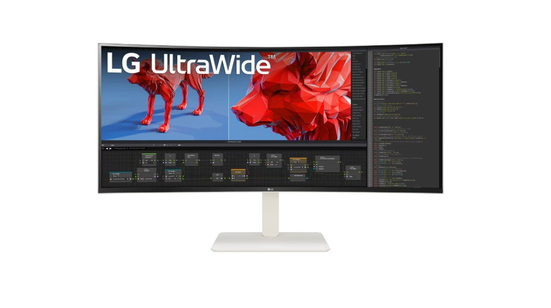 LG 38' UltraWide QHD+ Curved Monitor with 3840x1600 Nano IPS display, HDR600, DCI-P3 98%, 144Hz,...