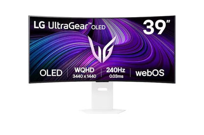 LG 39' UltraGear™ OLED 240Hz WQHD Curved Smart Gaming Monitor, 3440×1440, 0.03ms, 800R, DCI-P3 98...