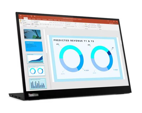 LENOVO ThinkVision M14D 14' 2.2K WLED IPS USB-C Portable Monitor 2240x1140 6ms 1500:1 100% sRGB A...