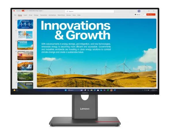 LENOVO ThinkVision P24qd-40 23.8'/24' QHD IPS Monitor 2K 2560x1440 16:9 Height Adjustable Tilt Sw...