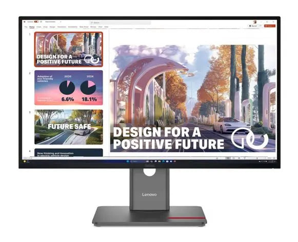 LENOVO ThinkVision P27QD-40 27' QHD Monitor IPS 2560x1440 16:9 Height Adjustable Tilt Swivel Pivo...
