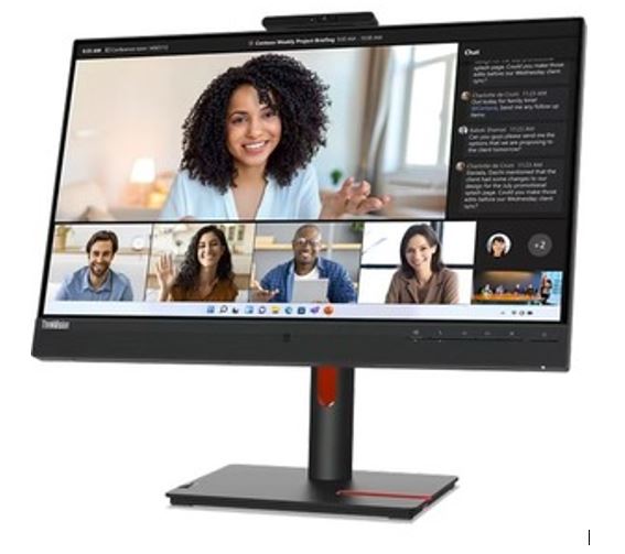 LENOVO ThinkVision T24mv 23.8'/24' FHD USB-C Docking IPS Monitor Height Adjust Tilt Swivel Pivot Webcam Daisy Chain DP HDMI LAN 4xUSB3.2 Hub Speakers