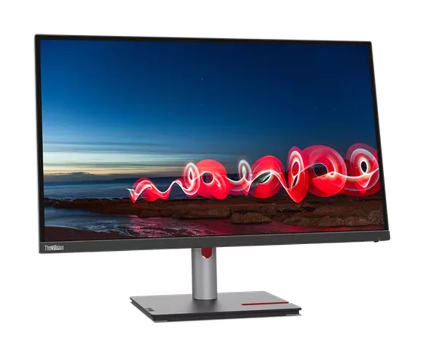 LENOVO ThinkVision T27h-30 27' QHD IPS USB-C Monitor 2K 2560x1440 Height Adjustable Tilt Swivel Pivot 4xUSB3.2 Hub USB-C Docking DP HDMI LAN Audio 3yr