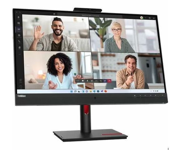 LENOVO ThinkVision T27hv-30 27' QHD Monitor IPS 2560x1440 16:9 Height Adjustable Tilt Swivel Pivot Webcam MIC Speaker DP HDMI USB-C LAN DP 4xUSB3 Hub