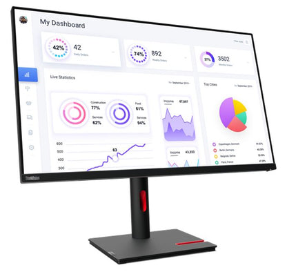 LENOVO ThinkVision T32p-30 31.5'/32' UHD Monitor IPS 4K 3840x2160 16:9 Height Adjustable Tilt Swi... - Image 2