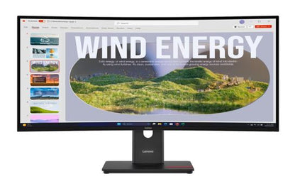 LENOVO ThinkVision T34WD-40 34' 120Hz WQHD Monitor 1500R Curve 4K 3440x1440 21:9 Height Adjustabl...