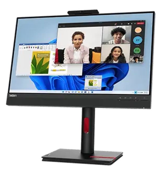 LENOVO ThinkCentre Tiny-in-One 27' 60Hz QHD Monitor 2560x1440 16:9 14ms Height Adjust Tilt Swivel Pivot HDMI DP USB3.1 Webcam Mic VESA Black 3YR