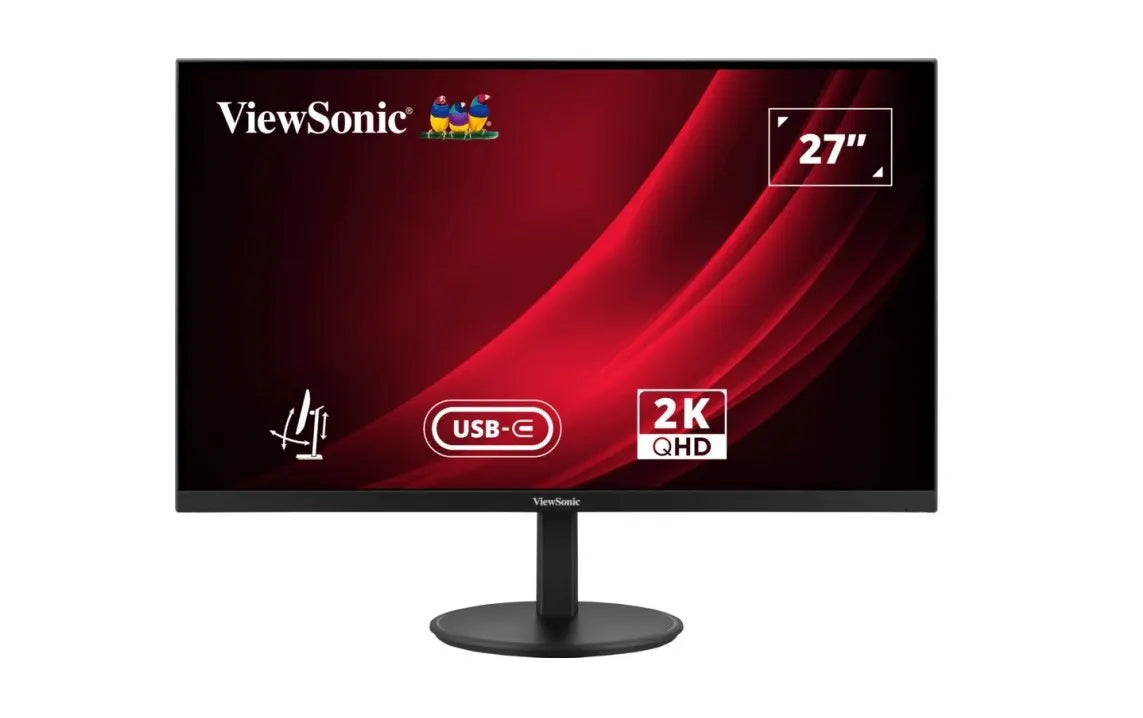 ViewSonic 27' VG 2K 2560 X 1440 SuperClear IPS, USB-C 65w  Hub, DP, Height Adjust, 3y Advance Rep...