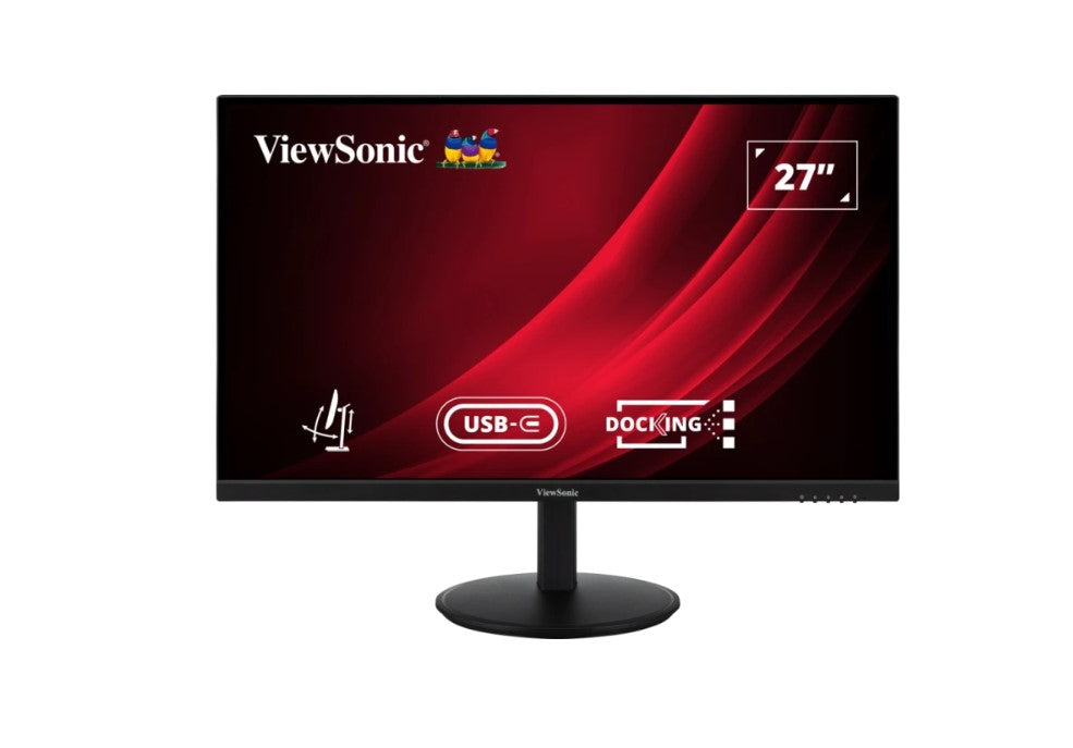 ViewSonic 27' VG 2K SuperClear IPS, Docking, USB-C, Daisy Chain, DP In/Out, RJ45,100w PD, Height...