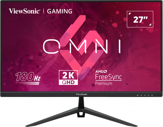 ViewSonic VX2728-2K 27' 2K QHD 2560 x 1440, 0.5ms, 180hz Super Clear IPS, HDR10, DP, HDMI, Adaptive Sync, VESA, Speakers Office  Gaming Monitor (LS)