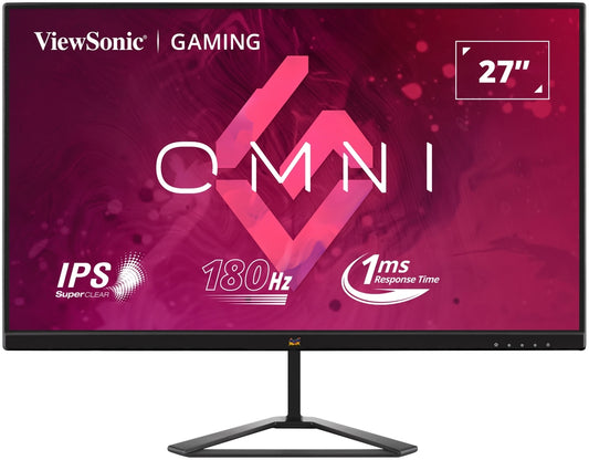 ViewSonic 27' VX2779 PRO FHD 180Hz 1ms, HDR10, SuperClear® IPS Office Gaming Monitor - Retail VIP sku Advance Replacement Warranty (LS)