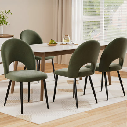 Artiss Dining Chairs Set of 4 Velvet Hollow Green - Image 7