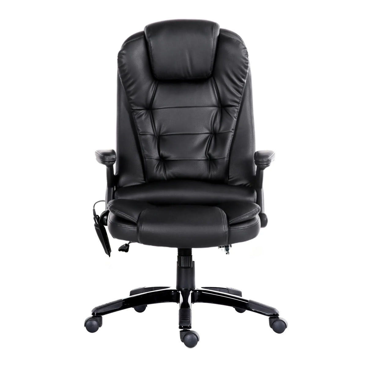 Artiss 8 Point Massage Office Chair Heated Seat Recliner PU Black - Image 3