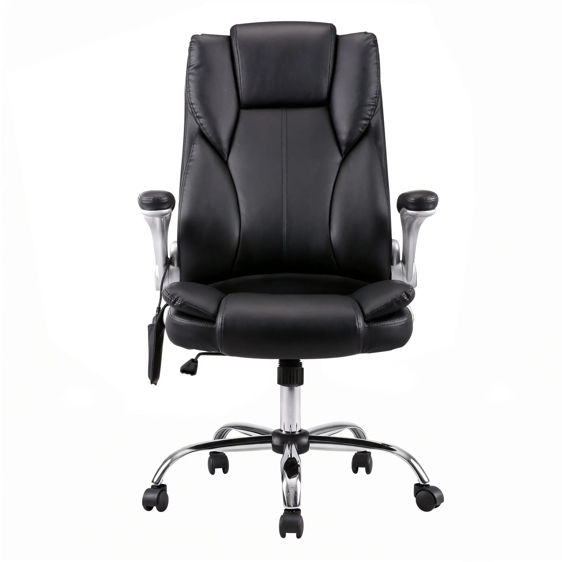 Artiss 8 Point Massage Office Chair PU Leather Black - Image 3