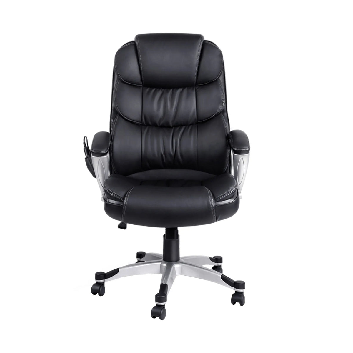 Artiss 8 Point Massage Office Chair Heated Seat PU Black - Image 3