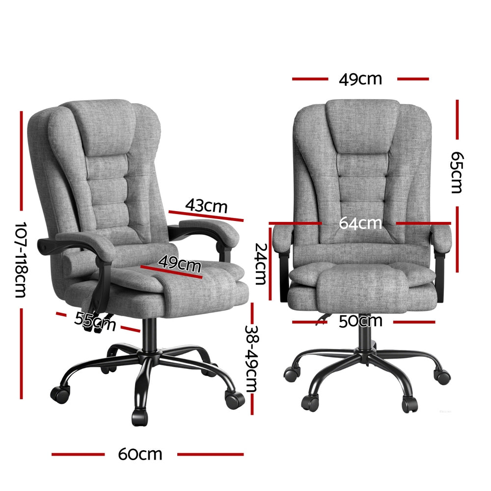 Artiss Executive Office Chair 4-Point Massage Adjustable Ergonomic Recline Back - Image 2