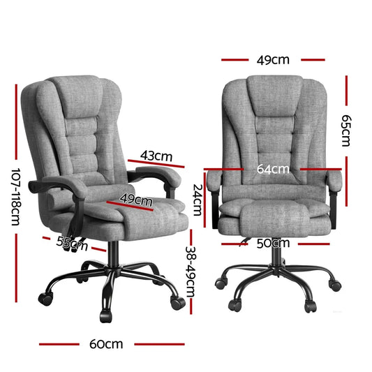 Artiss Executive Office Chair 4-Point Massage Adjustable Ergonomic Recline Back - Image 2