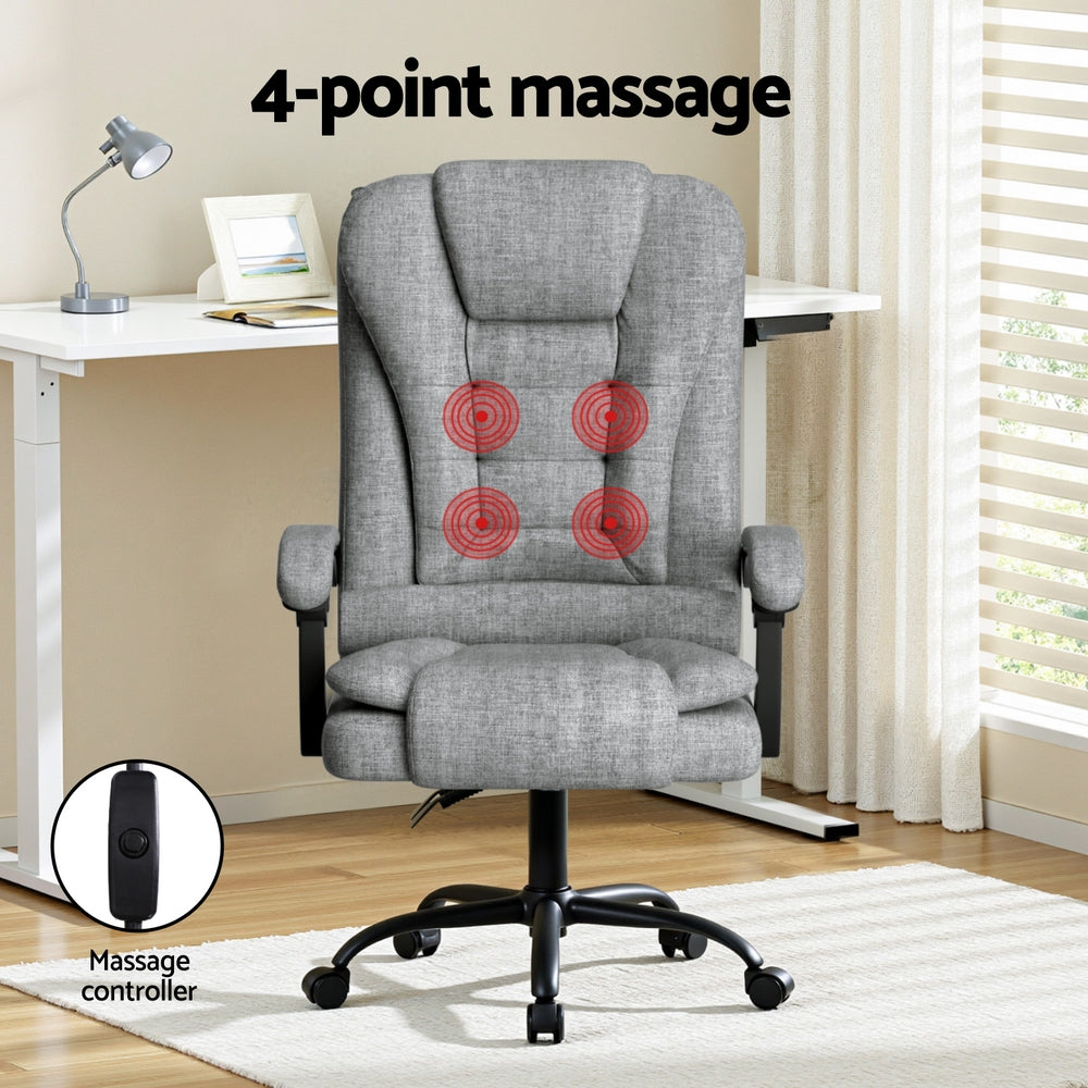 Artiss Executive Office Chair 4-Point Massage Adjustable Ergonomic Recline Back - Image 4
