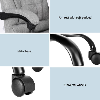 Artiss Executive Office Chair 4-Point Massage Adjustable Ergonomic Recline Back - Image 6