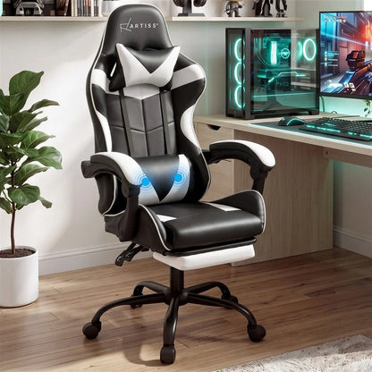 Artiss Ergonomic Gaming Office Chair with 2 Point Message Black - Image 7