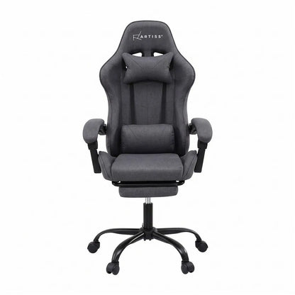 Artiss Gaming Office Chair Fabric Ergonomic with 2 Point Message Grey - Image 4