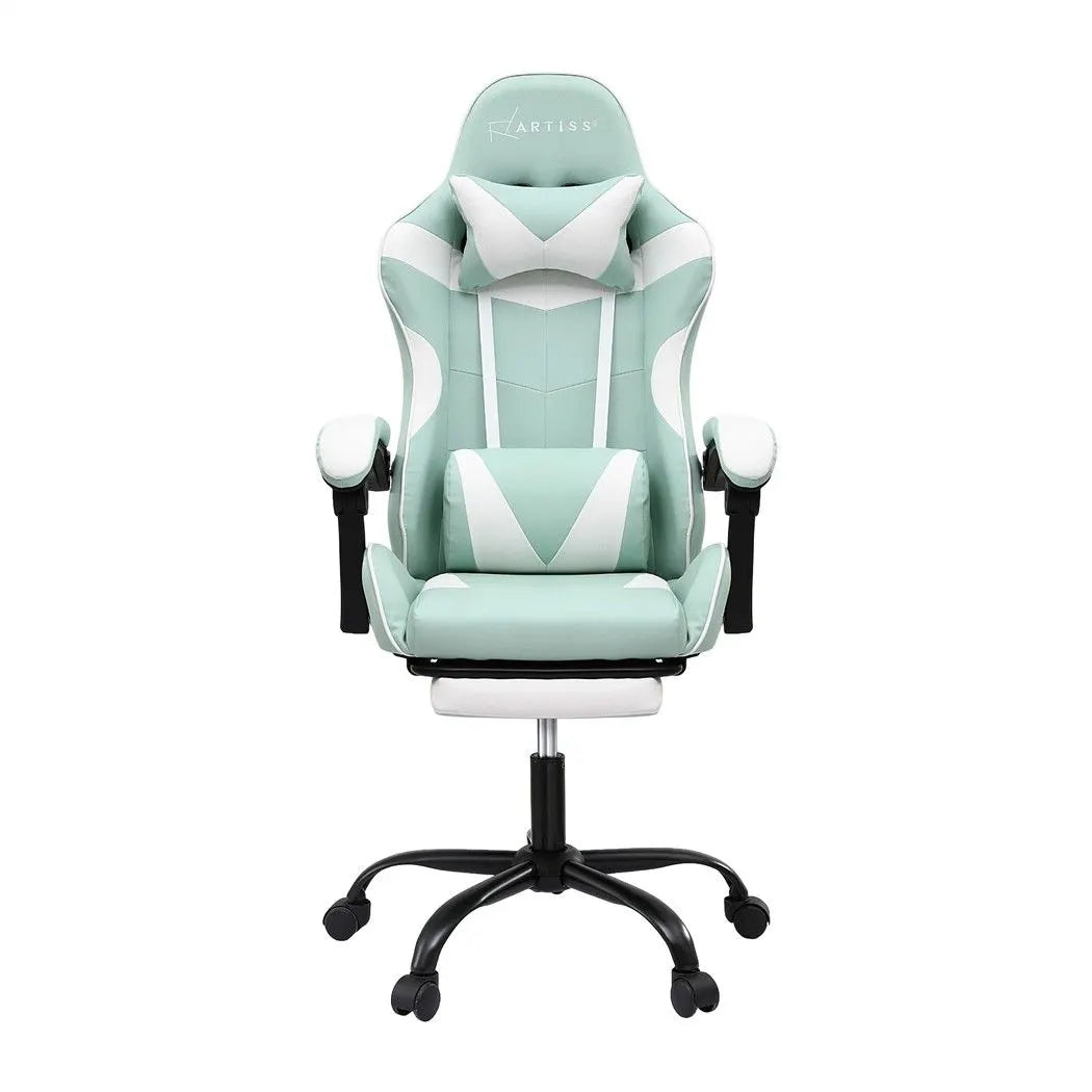 Artiss Ergonomic Gaming Office Chair with 2 Point Message Mint Green - Image 3