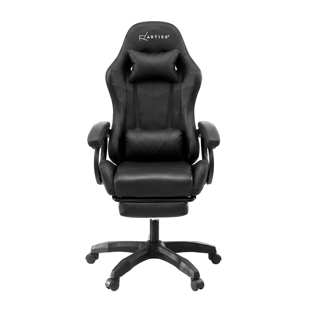Artiss Gaming Office Chair with 8 Point Message Reline Ergonomic Black - Image 4