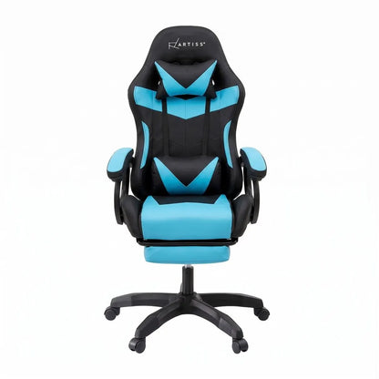 Artiss Gaming Office Chair with 8 Point Message Reline Ergonomic Blue - Image 4