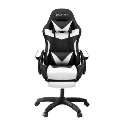 Artiss Gaming Office Chair with 8 Point Message Reline Ergonomic White - Image 4