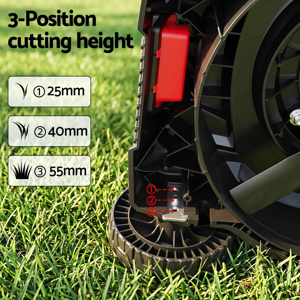 Giantz Petrol Lawn Mower 149cc 4 Stroke Hand Push 16in Grass Cutter Lawnmower - Image 7
