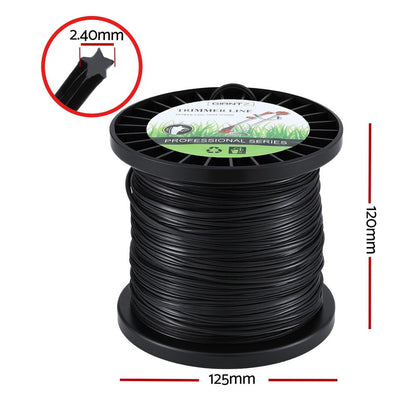 Giantz 100M Whipper Snipper Trimmer Line 2.4mm Star Nylon String Cord Black  - Image 2