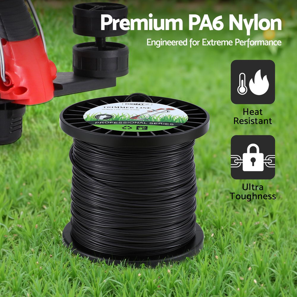 Giantz 100M Whipper Snipper Trimmer Line 2.4mm Star Nylon String Cord Black  - Image 6