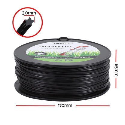 Giantz 100M Whipper Snipper Trimmer Line 3.0mm Star Nylon String Cord Black  - Image 2