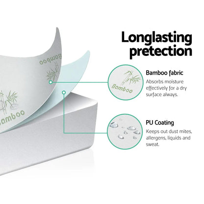 Giselle Bedding Mattress Protector Bamboo Double - Image 5