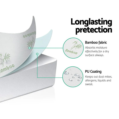Giselle Bedding Mattress Protector Bamboo Queen - Image 5