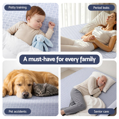 Giselle Cooling Mattress Protector Waterproof Deep Pocket Fitted Cover King - Image 9