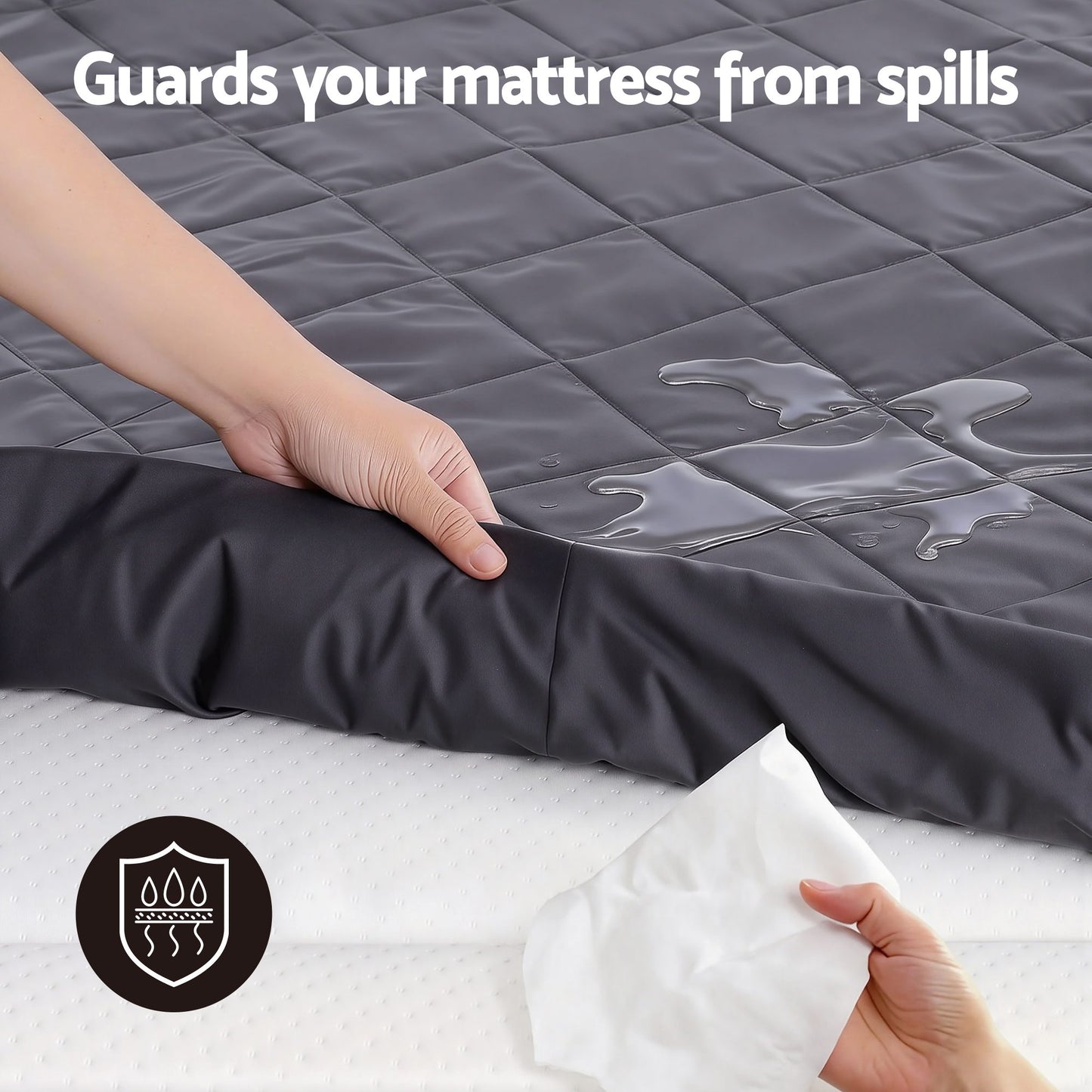Giselle Water-Resistant Mattress Protector Microfiber 360° Fit Double - Image 6