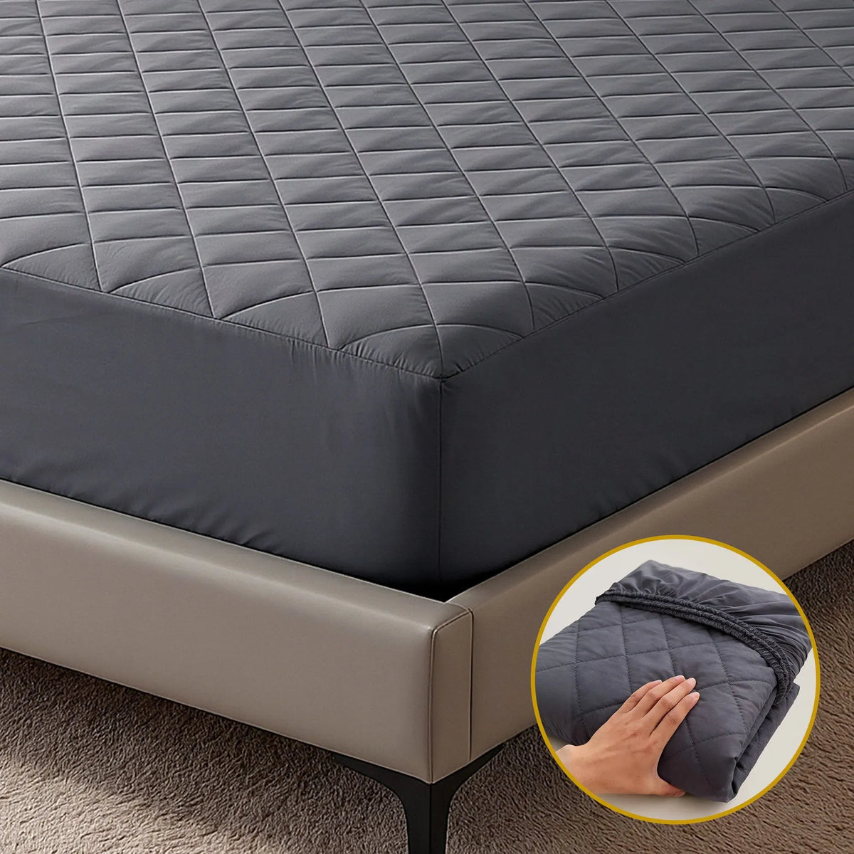 Giselle Water-Resistant Mattress Protector Microfiber 35cm 360° Fit Single - Image 9
