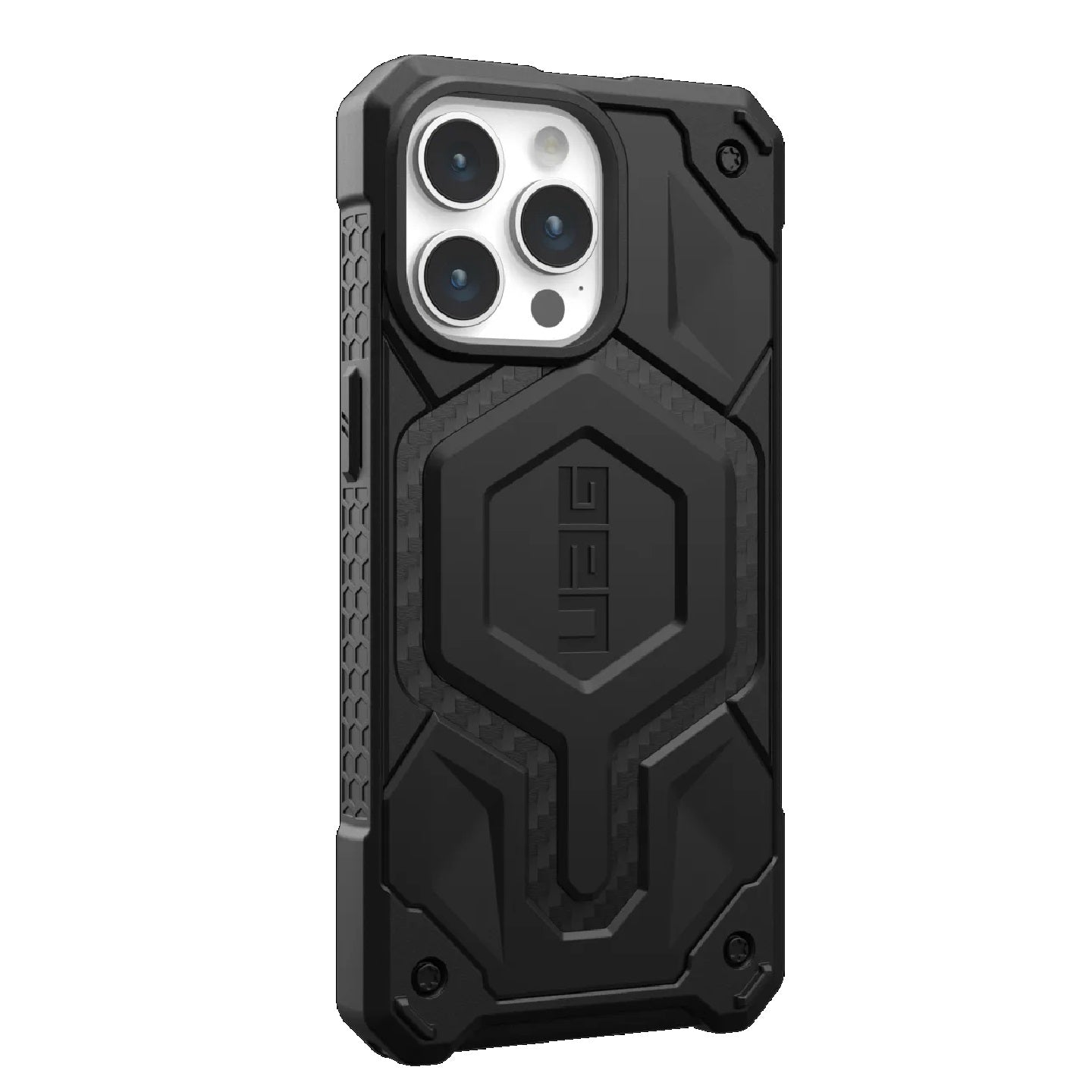 UAG Monarch Pro MagSafe Apple iPhone 15 Pro Max (6.7') Rugged Case - Carbon Fiber (114222114242),... - Image 3