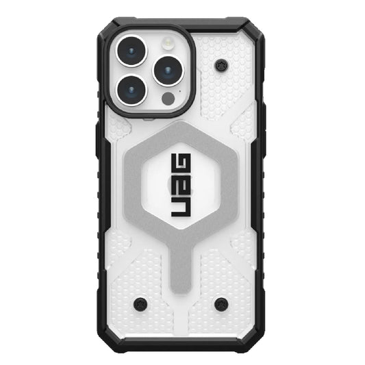 UAG Pathfinder MagSafe Apple iPhone 15 Pro Max (6.7') Rugged Case - Ice (114301114343), 18ft. Dro...