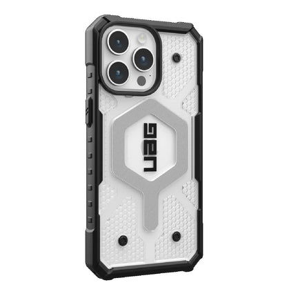 UAG Pathfinder MagSafe Apple iPhone 15 Pro Max (6.7') Rugged Case - Ice (114301114343), 18ft. Dro... - Image 3