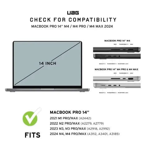 UAG Essential Armor Apple MacBook Pro (14') ((M5/M4/M3/M2 Max  Pro) Case - Ice (134011114343), Sl... - Image 3