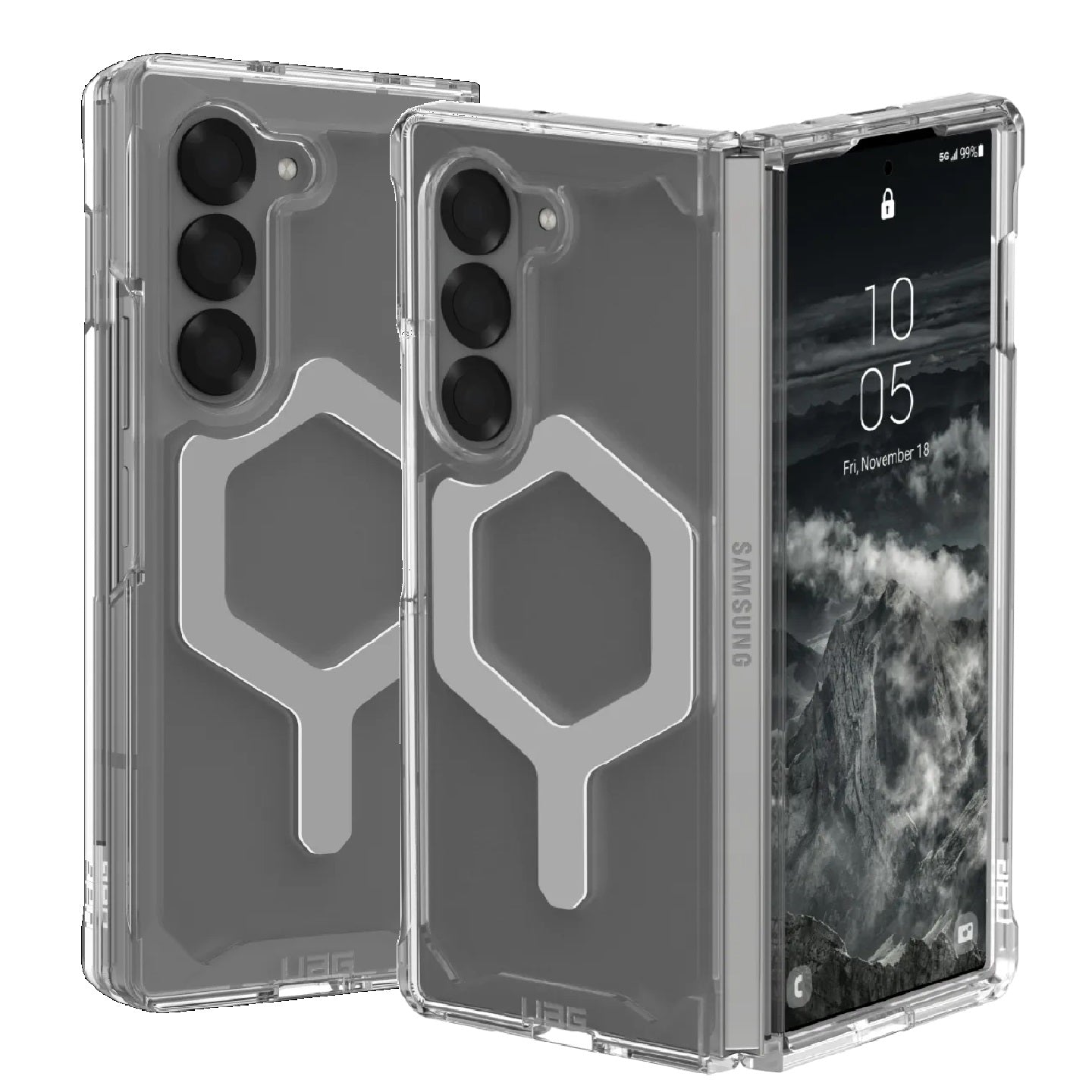 UAG Plyo Pro Samsung Galaxy Z Fold6 5G (7.6') Rugged Case - Ice/Silver (214453114333), DROP+ Mili...