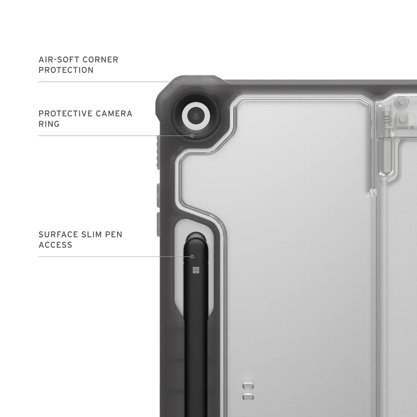 UAG Plyo Microsoft Surface Pro (12') (1st Edition) Rugged Case - Ice/Ash (324021114331), Built-in... - Image 4