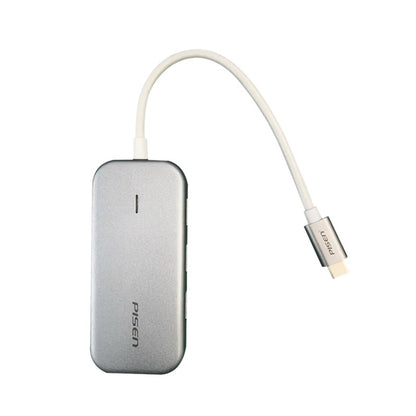 Pisen 6-in-1 Multi-Port USB-C Multifunctional Docking Station - Grey, 3x USB-A 3.0, 1x VGA, 1x HD... - Image 3