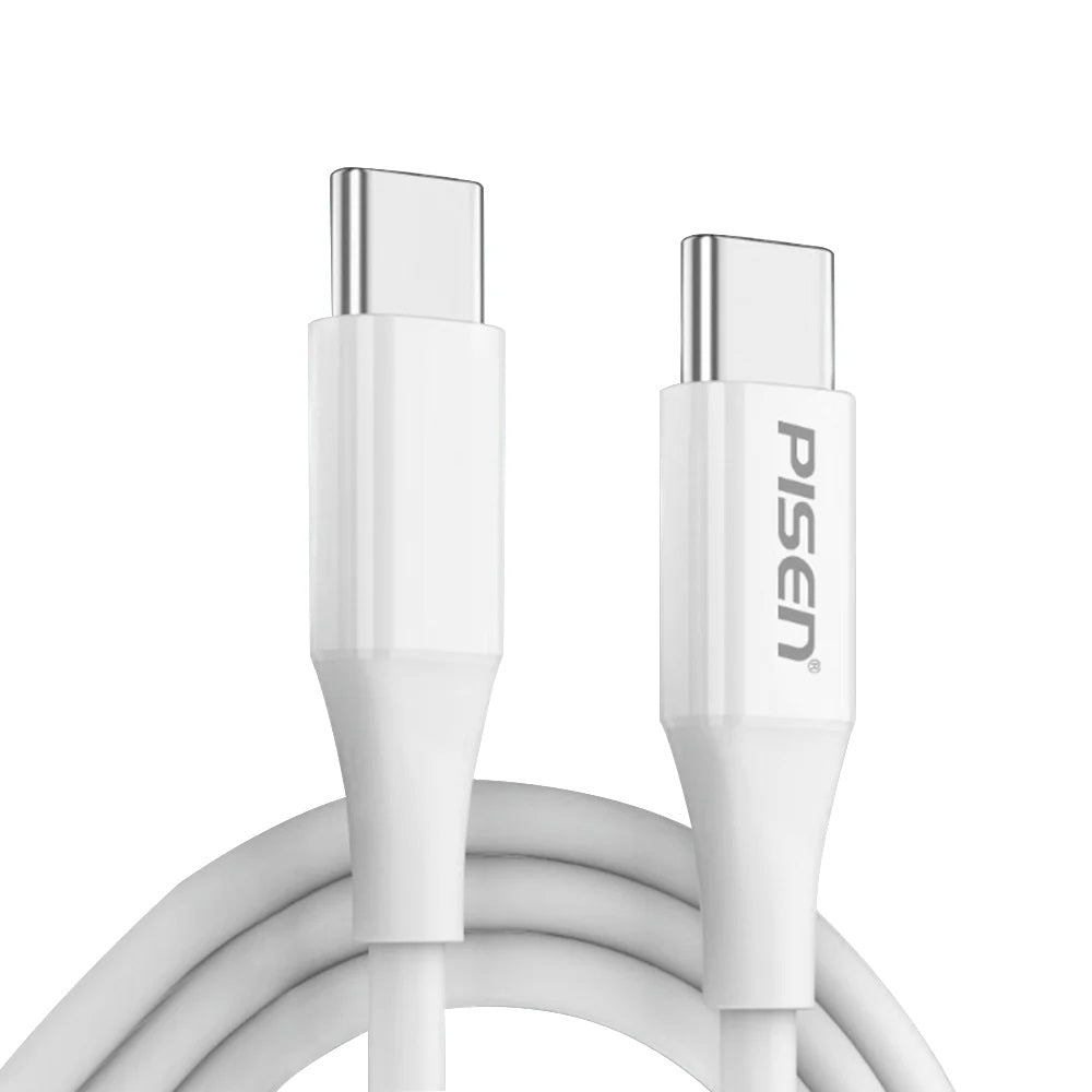 Pisen Mr White USB-C to USB-C PD 60W Cable (1M) - Support Both Fast Charge and Data Cable, SR Ben...