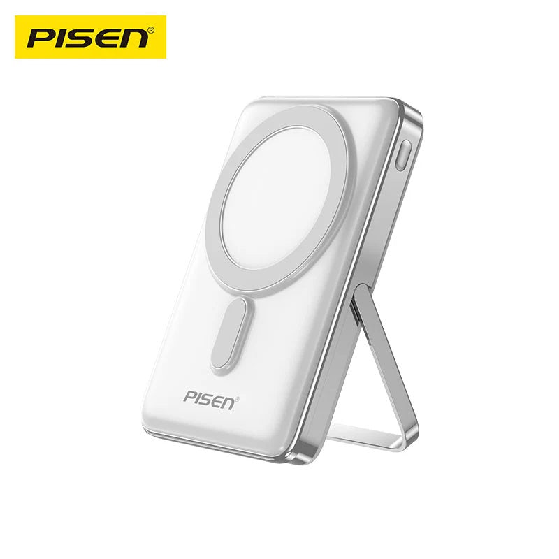 Pisen 30W CCC-Certified 10K (10000mAh) Wireless Power Bank with Holder - 15W Wireless, LED Displa...