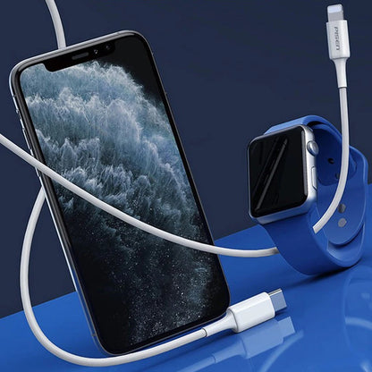 Pisen Mr White Lightning to USB-C PD Fast Charge Cable (2M) White - 3A, Support Data Sync, Durabl... - Image 2